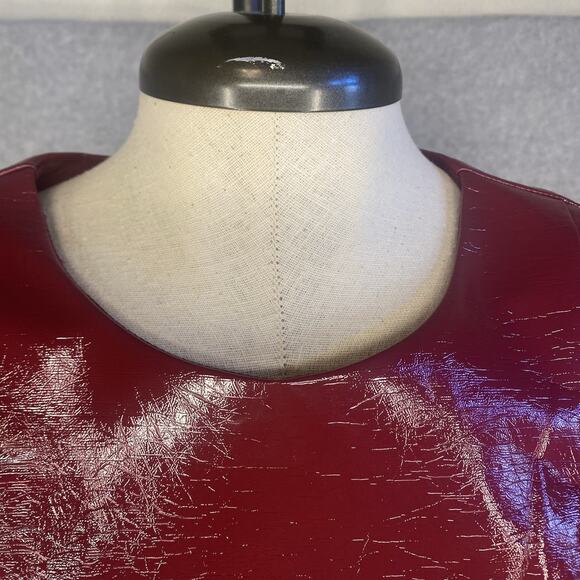 🍷 BCBGeneration Burgundy Pleather Mini Dress NWT - Picture 9 of 16